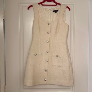 J. Crew Sophia sleeveless dress with jewel buttons